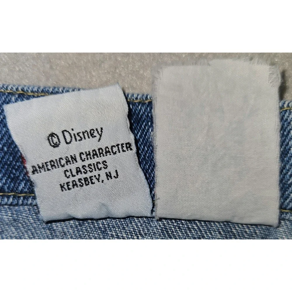 Vintage Disney Mickey & Co Denim Overall Dress pinafore Jumper Blue Medium Wash